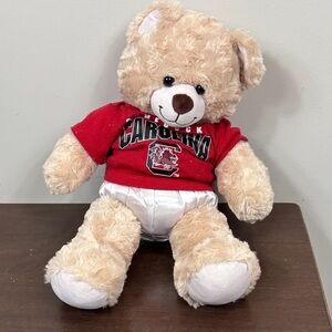 Build a Bear Plush Teddy Bear with Red Carolina Gamecock Shirt